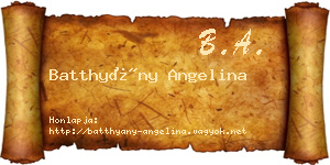 Batthyány Angelina névjegykártya